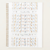 Pastel White Animal Themed Sequential Lions Rabbit Planner (Voorkant)