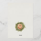 Pastel White Snow Tree Houses Merry Kerstmis Folie Feestdagenkaart (Achterkant)