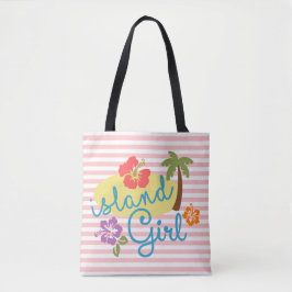 Pastel White Soft Pink Stripes Tote Bag