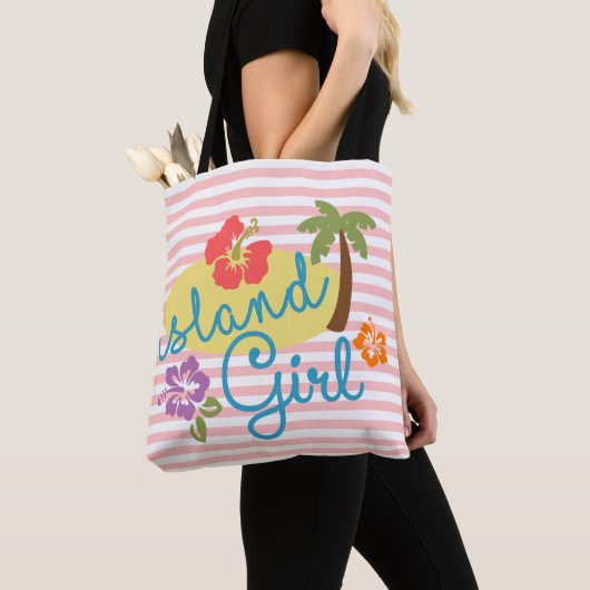 Pastel White Soft Pink Stripes Tote Bag (Dichtbij)