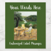 Pastel wijn kunst aangepaste flessenlabels etiket (Enkel label)