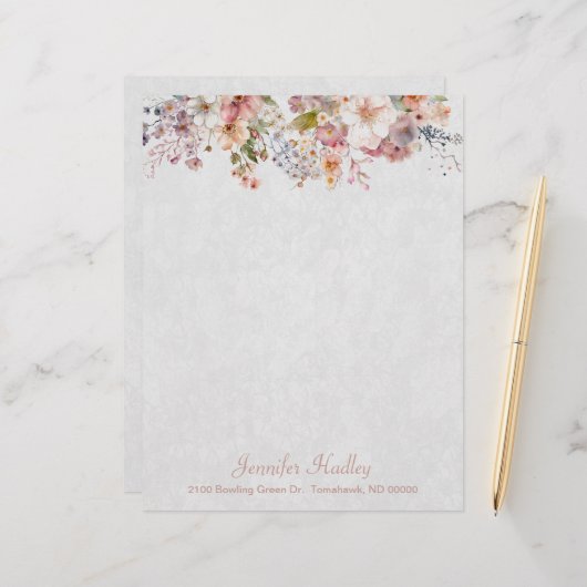 Pastel Wild Flowers Custom (Voorkant / Achterkant in situ)