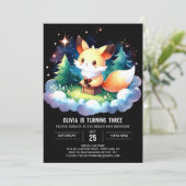 Pastel Wild Fox Verjaardag digitaal Kaart (Staand voorkant)