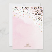 Pastel Wild Party Animals Ballon Girl Baby shower Kaart (Achterkant)