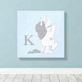 Pastel Wild Thing | Voeg je Initiaal toe Canvas Afdruk (Insitu (Houten vloer))