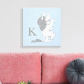Pastel Wild Thing | Voeg je Initiaal toe Canvas Afdruk (Insitu (Woonkamer))