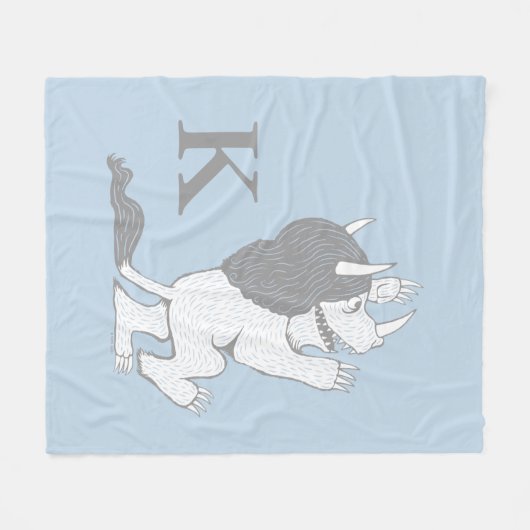 Pastel Wild Thing | Voeg je Initiaal toe Fleece Deken (Voorkant (Horizontaal))