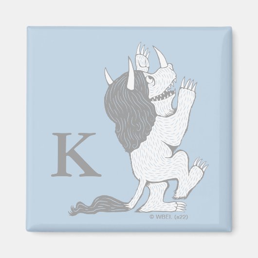 Pastel Wild Thing | Voeg je Initiaal toe Magneet (Voorkant)