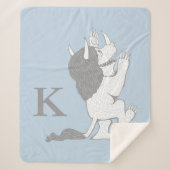 Pastel Wild Thing | Voeg je Initiaal toe Sherpa Deken (Voorkant)