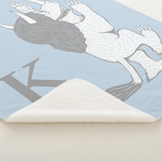 Pastel Wild Thing | Voeg je Initiaal toe Sherpa Deken (3/4)