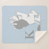 Pastel Wild Thing | Voeg je Initiaal toe Sherpa Deken (Voorkant (horizontaal))