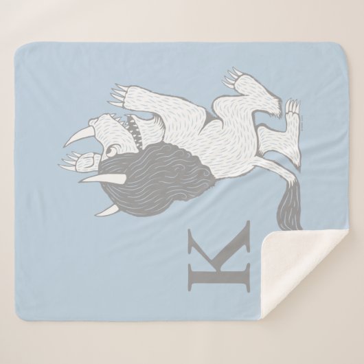 Pastel Wild Thing | Voeg je Initiaal toe Sherpa Deken (Voorkant (horizontaal))