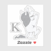 Pastel Wild Thing | Voeg je Initiaal toe Sticker (Vel)