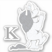 Pastel Wild Thing | Voeg je Initiaal toe Sticker (Voorkant)