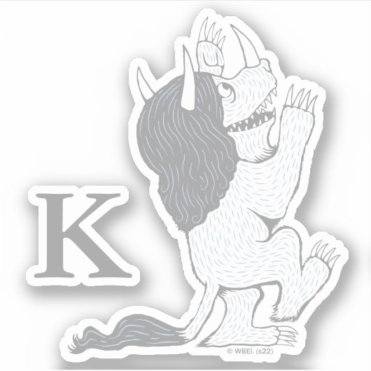 Pastel Wild Thing | Voeg je Initiaal toe Sticker (Voorkant)