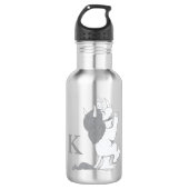 Pastel Wild Thing | Voeg je Initiaal toe Waterfles (Voorkant)