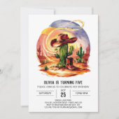 Pastel Wild West Cowboy Verjaardag Kaart (Voorkant)