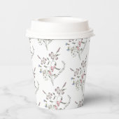 Pastel Wildbloemen Papieren Bekers (Achterkant)