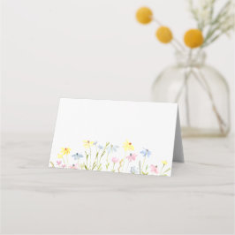 Pastel Wildbloemen Plaatskaartje