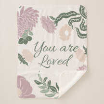 Pastel Wildbloemen Roze en groen Je houdt van