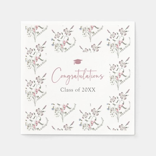 Pastel Wildbloemen Servet (Voorkant)