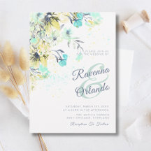 Pastel Wilde Bloem Botanische Romantiek Blauwe Bru