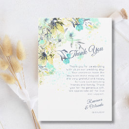Pastel Wilde Bloem Botanische Romantische Dankkaar Aankondiging
