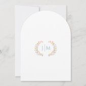 Pastel Wilde Bloem Bruiloftkaarten & Cadeaus Bordk Kaart (Achterkant)