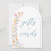 Pastel Wilde Bloem Bruiloftkaarten & Cadeaus Bordk Kaart (Voorkant)