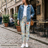 Pastel Wilde Bloem Leggings