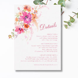 Pastel Wilde Bloem Pioen Anemoon Details Informatiekaartje