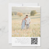 Pastel Wilde Bloem QR Code Trouw Uitnodiging (Achterkant)