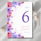 Pastel Wilde Bloem Romantische Bloei Bruiloft Kaart