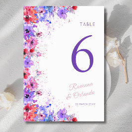 Pastel Wilde Bloem Romantische Bloei Bruiloft Kaart