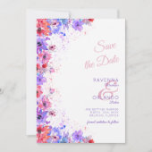 Pastel Wilde Bloem Romantische Bloei Bruiloft Save The Date (Voorkant)