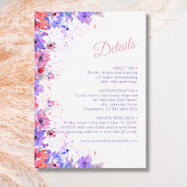 Pastel Wilde Bloem Romantische Bloei Details Informatiekaartje