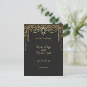 Pastel Wilde Bloem Save the Date Briefkaart (Staand voorkant)