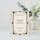 Pastel Wilde Bloem Save the Date Briefkaart (Staand voorkant)