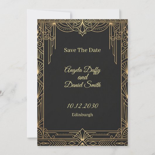 Pastel Wilde Bloem Save the Date Kaart (Voorkant)