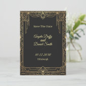 Pastel Wilde Bloem Save the Date Kaart (Staand voorkant)