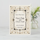 Pastel Wilde Bloem Save the Date Kaart (Staand voorkant)
