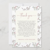Pastel Wilde Bloemen Afstuderen Bedankkaart (Voorkant)