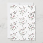 Pastel Wilde Bloemen Afstuderen Bedankkaart (Achterkant)