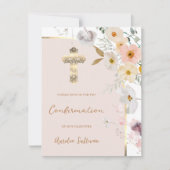 Pastel Wilde Bloemen Bevestigingsuitnodiging Kaart (Voorkant)