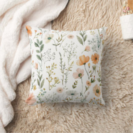 Pastel wilde bloemen kussen