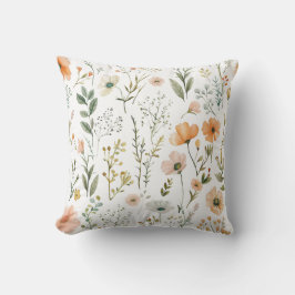 Pastel wilde bloemen kussen