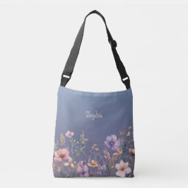 Pastel Wilde Bloemen Lente Aanpassen Kleurverloop Crossbody Tas