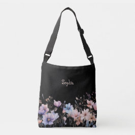 Pastel Wilde Bloemen Lente Personaliseerbare Kleur Crossbody Tas