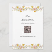 Pastel Wilde Bloemen | QR Code RSVP Bloem Bruiloft Kaart (Achterkant)