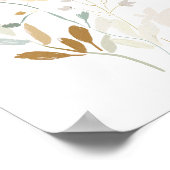 Pastel Wilde Bloemen Romantisch Boeket Waterverf Poster (Hoek)